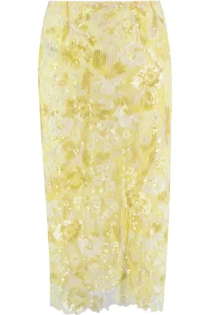 ERMANNO SCERVINO Midi Skirts, female, , Size: XS Floral Sequin Midi Skirt