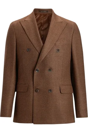 Oscar Jacobson Blazers, male, , Size: 2XL Hopsack Blazer Regular Fit