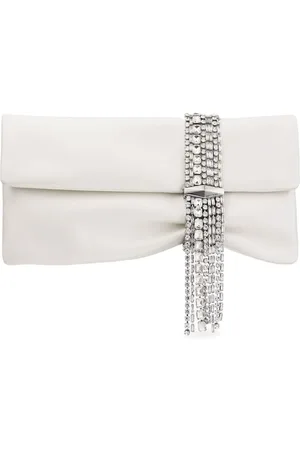 Jimmy Choo Clutches, female, , Size: ONE SIZE Crystal Embellished Foldover Bag