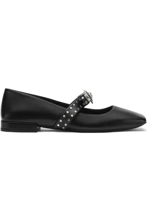 VERSACE Ballerinas, female, , Size: 7 1/2 US Leather Ballerina Shoes