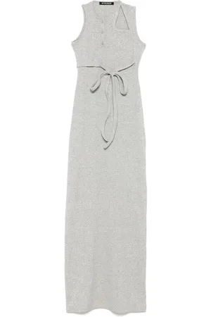 OTTOLINGER Knitted Dresses, female, , Size: M Heather Grey Lurex Cut-Out Dress