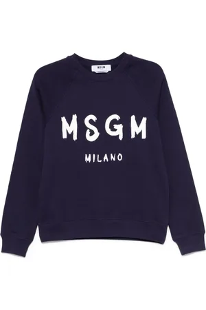 Msgm Sweatshirts, female, , Size: S Crew Neck Sweater Raglan