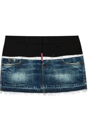 Dsquared2 Short Skirts, female, , Size: XS Skirt Made of Combined Materials