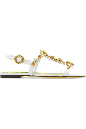 Dolce & Gabbana Flat Sandals, female, , Size: 8 1/2 US Bianca sandals