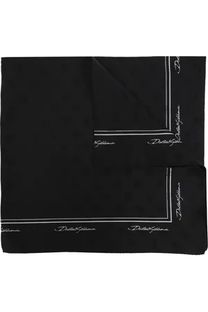 Dolce & Gabbana Silky Scarves, male, , Size: ONE SIZE Silk scarf with monogram