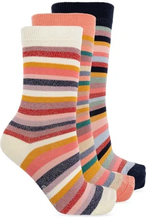 Paul Smith Socks, female, , Size: ONE SIZE Three-pack of Cotton Socks with Lurex Thread