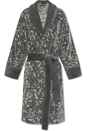 VERSACE Robes, male, , Size: L Bathrobe with Barocco pattern