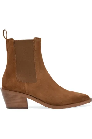 Gianvito Rossi Cowboy Boots, female, , Size: 11 US Camel Suede Cuban Heel Boots