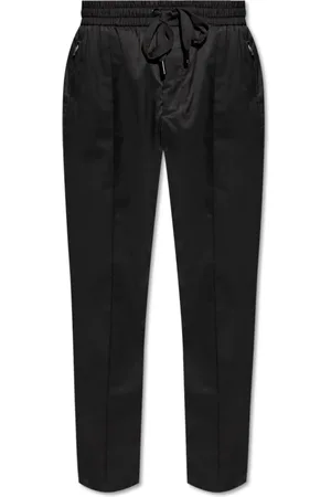 Dolce & Gabbana Straight Trousers, male, , Size: XL Trousers with stitching on the legs