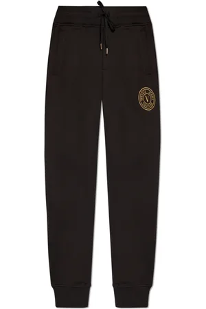 VERSACE Sweatpants, male, , Size: L Sweatpants with embroidered logo