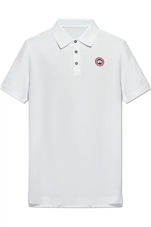 Canada Goose Polo Shirts, male, , Size: M Polo with Logo Patch