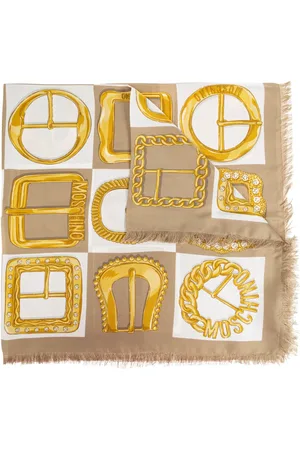 Moschino Silky Scarves, unisex, , Size: ONE SIZE Silk scarf with print