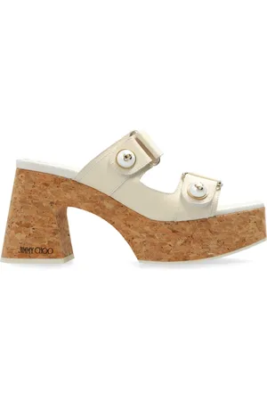 Jimmy Choo Heeled Mules, female, , Size: 10 US Platform Slides Fayence