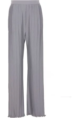 Lanvin Wide Trousers, female, , Size: XS Elasticated Waistband Straight Leg Pants