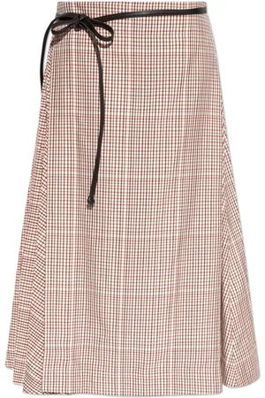 Bottega Veneta Midi Skirts, female, , Size: 2XS Plaid Skirt
