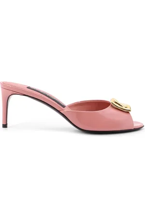 Dolce & Gabbana Heeled Mules, female, , Size: 7 1/2 US Patent Leather Stiletto Sandals