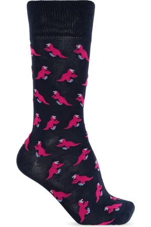 Paul Smith Socks, male, , Size: ONE SIZE Cotton Socks with Dinosaur Motif
