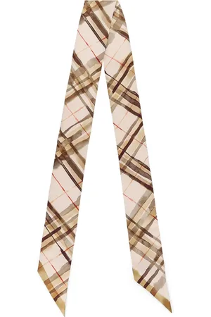 Burberry Silky Scarves, female, , Size: ONE SIZE Silk Bandeau with Asymmetric Profile
