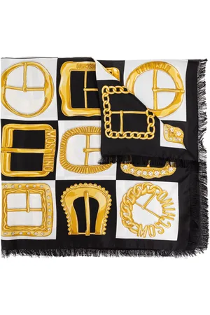 Moschino Silky Scarves, unisex, , Size: ONE SIZE Silk scarf with print