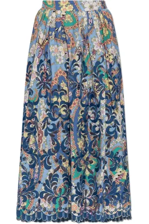Etro Midi Skirts, female, , Size: XS Patterned Skirt with Pockets