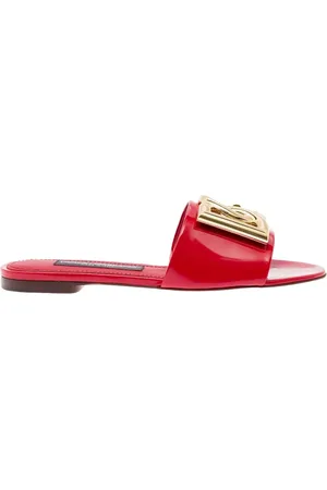 Dolce & Gabbana Sliders, female, , Size: 6 1/2 US Sandals, Bright , Stylish