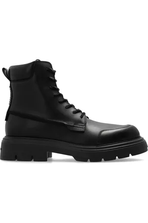 Salvatore Ferragamo Lace-up Boots, male, , Size: 6 US Leather shoes Corallo