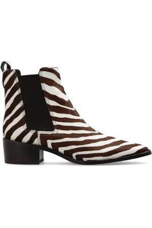 Tory Burch Chelsea Boots, female, , Size: 8 1/2 US Ankle Boots with Animal Motif