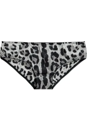 Dolce & Gabbana Bottoms, female, , Size: 2XS Silk briefs with animal print
