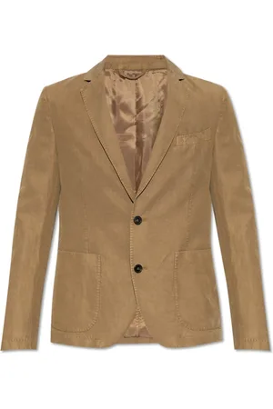 OFFICINE GENERALE Blazers, male, , Size: L Blazer with linen finish