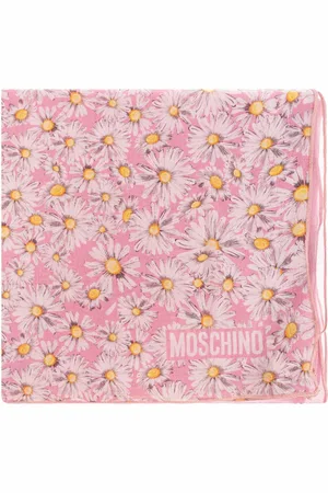 Moschino Silky Scarves, unisex, , Size: ONE SIZE Silk scarf with floral motif