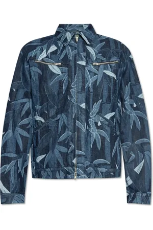 Kenzo Denim Jackets, male, , Size: XL Denim Jacket with Decorative Pattern