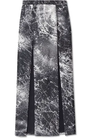 Alexander McQueen Maxi Skirts, female, , Size: 2XS Silk skirt with cut-outs