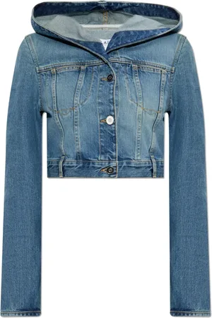 Alaïa Denim Jackets, female, , Size: XS Denim jacket with hood