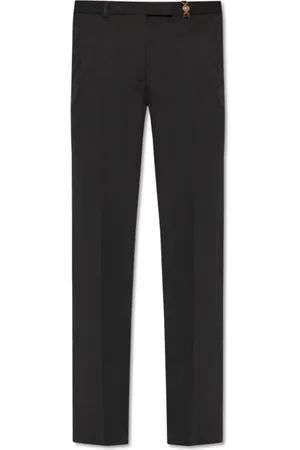 VERSACE Straight Trousers, female, , Size: M Creased trousers
