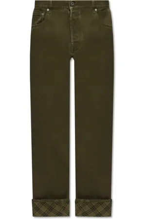 Burberry Straight Jeans, male, , Size: W33 Jeans with Rolled-Up Legs