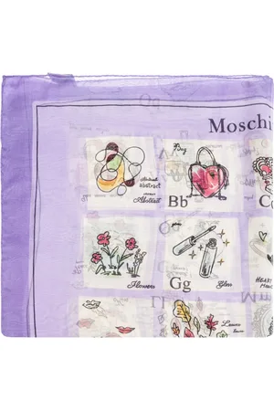 Moschino Silky Scarves, unisex, , Size: ONE SIZE Silk scarf with print