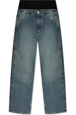 Alaïa Straight Jeans, female, , Size: S Jeans with detachable side stripes