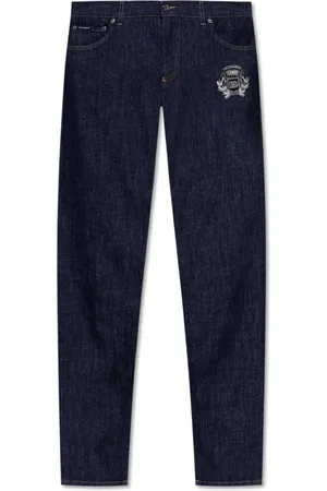 Dolce & Gabbana Skinny Jeans, male, , Size: S Skinny jeans with appliqué