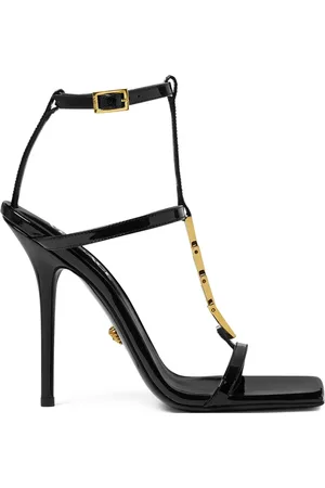 VERSACE High Heel Sandals, female, , Size: 7 1/2 US Stiletto Heel Open Toe Sandal