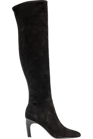 Tory Burch High Boots, female, , Size: 7 1/2 US Suede Heeled Knee-High Boots
