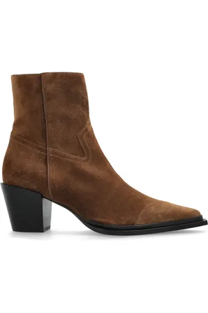 Jimmy Choo Cowboy Boots, female, , Size: 7 US Suede Heeled Ankle Boots Cece AB