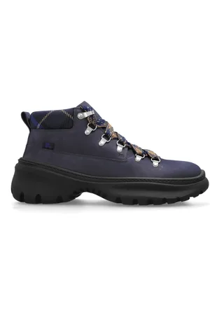 Burberry Lace-up Boots, male, , Size: 9 1/2 US Suede Ankle Boots Scoot