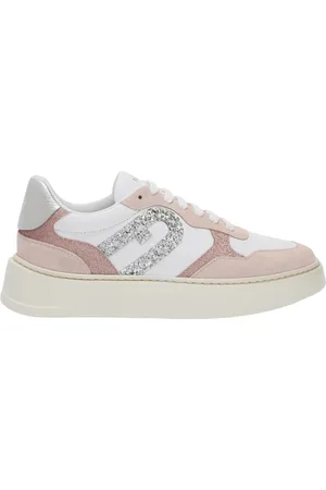 Furla Sneakers, female, , Size: 6 US Lace-up Sneakers with Metallic Patch