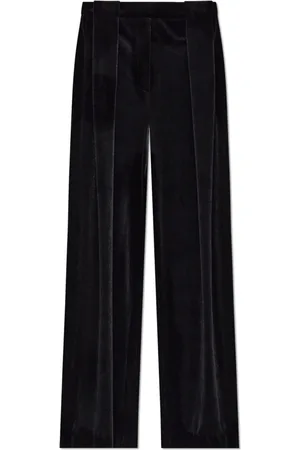 Balmain Straight Trousers, female, , Size: S Velvet trousers with front darts