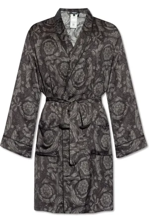 VERSACE Robes, male, , Size: L Bathrobe with Barocco pattern