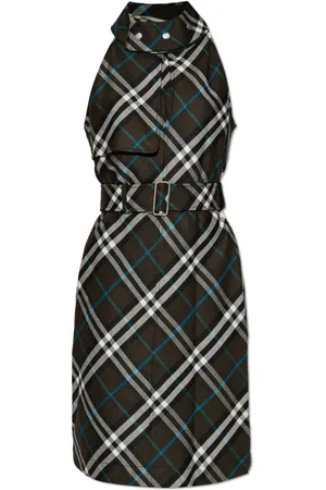 Burberry Midi Dresses, female, , Size: 2XS Dress with Check Pattern