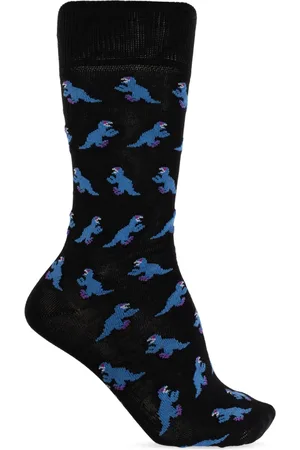 Paul Smith Socks, male, , Size: ONE SIZE Cotton Socks with Dinosaur Motif