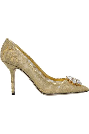 Dolce & Gabbana Pumps, female, , Size: 8 1/2 US Lace stiletto pumps