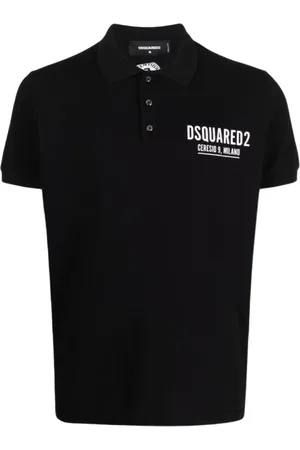 Dsquared2 Polo Shirts, male, , Size: M Polo T-Shirt with Button Closure