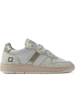 D.A.T.E. Sneakers, female, , Size: 9 US Leather Sneakers with Glitter Details
